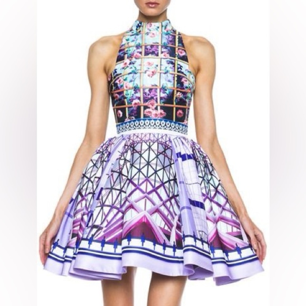 Mary Katrantzou Trinkolo Poly Mini Dress US 8 Excellent to Pristine Condition.